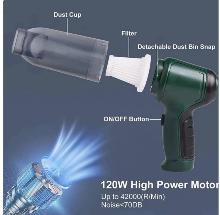 جارو شارژی خودرو مدل JB-107 (هزینه ارسال ۱۹۰ تومان)