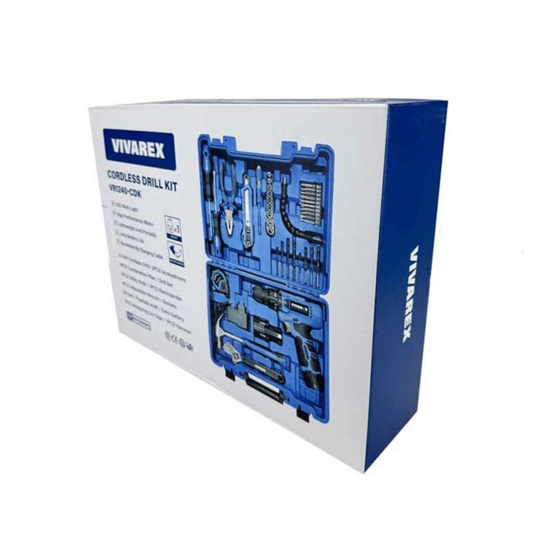 کیت دریل شارژی 12 ولت 40 پارچه ویوارکس مدل VR1240-CDK